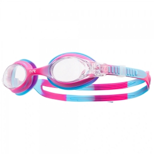 Очки для плавания детские TYR Swimple Tie Dye Jr, LGSWTD-671, прозрачные линзы