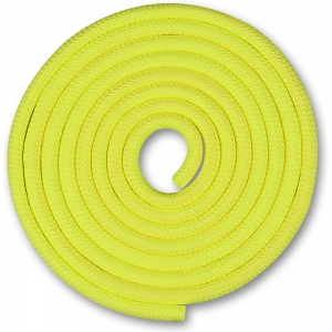 Скакалка гимнастическая INDIGO SM-121-LM, утяжеленная, длина 2.5м, шнур, лимонный