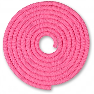 Скакалка гимнастическая INDIGO SM-121-P, утяжеленная, длина 2.5м, шнур, розовая