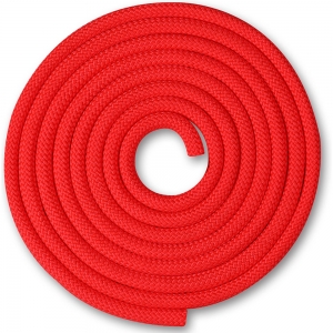 Скакалка гимнастическая INDIGO SM-121-R, утяжеленная, длина 2.5м, шнур, красный