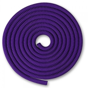 Скакалка гимнастическая INDIGO SM-121-VI, утяжеленная, длина 2.5м, шнур, фиолетовый