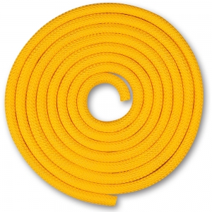 Скакалка гимнастическая INDIGO SM-121-YL, утяжеленная, длина 2.5м, шнур, желтый