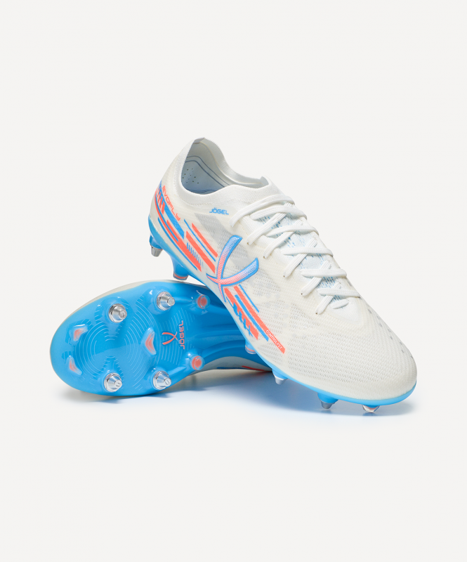 Бутсы футбольные JOGEL Evofly SG Prime White/blue, размер 39 ЦБ-00004217