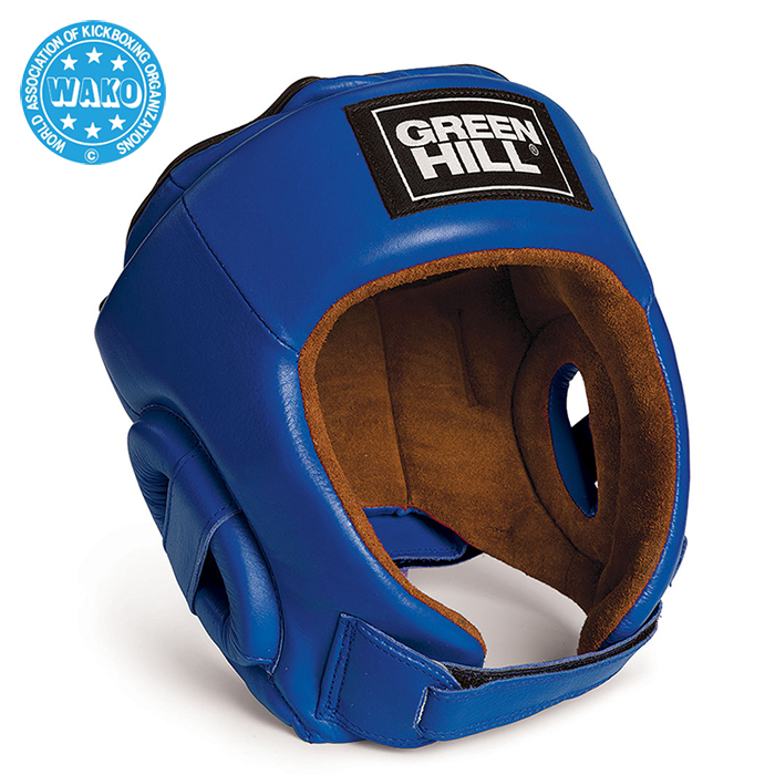 Кикбоксерский шлем BEST WAKO Approved синий Green Hill HGB-4016w XXL