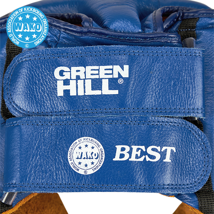 Кикбоксерский шлем BEST WAKO Approved синий Green Hill HGB-4016w XXL