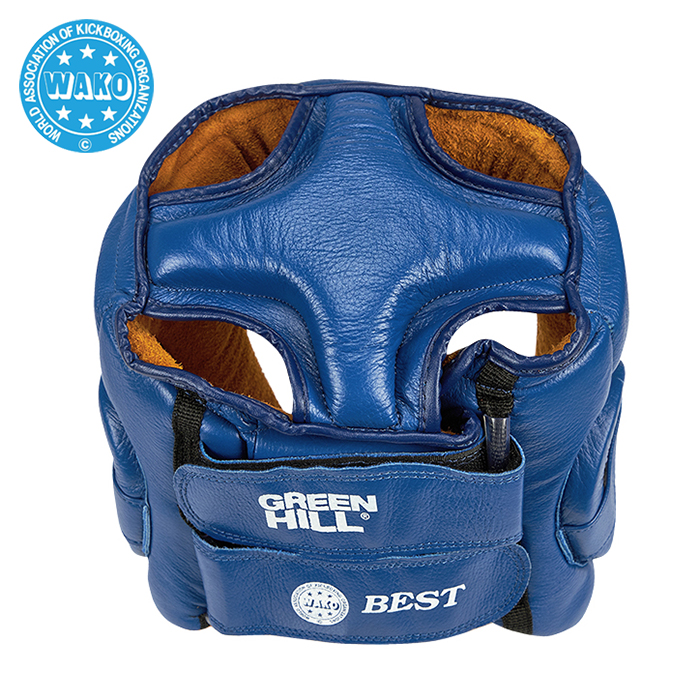 Кикбоксерский шлем BEST WAKO Approved синий Green Hill HGB-4016w XXL