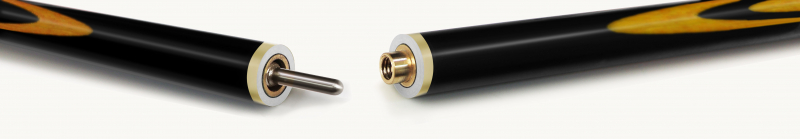 Кий Турмалин, черный граб/белыйграб/желтый граб 9-запилов, 2PC (ЯК)