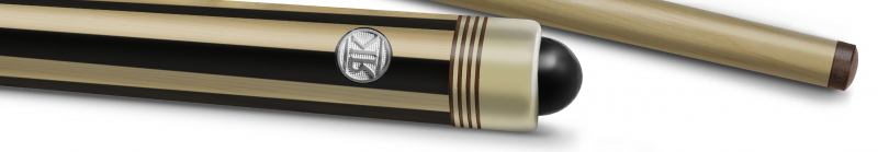 Кий Турмалин, черный граб/белыйграб/желтый граб 9-запилов, 2PC (ЯК)