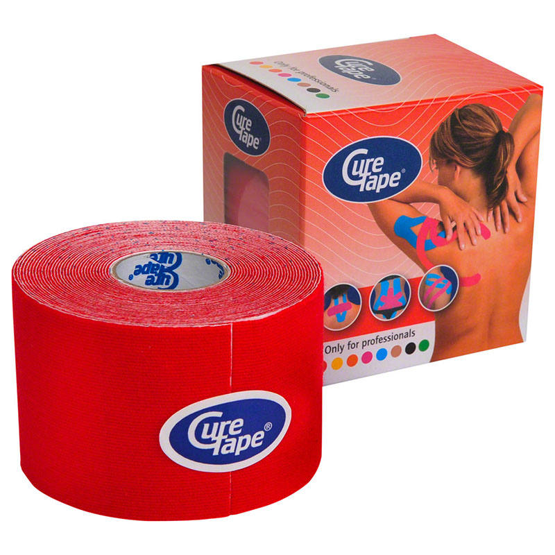 Тейп кинезиологический CureTape Red 161254, 5см.x5м