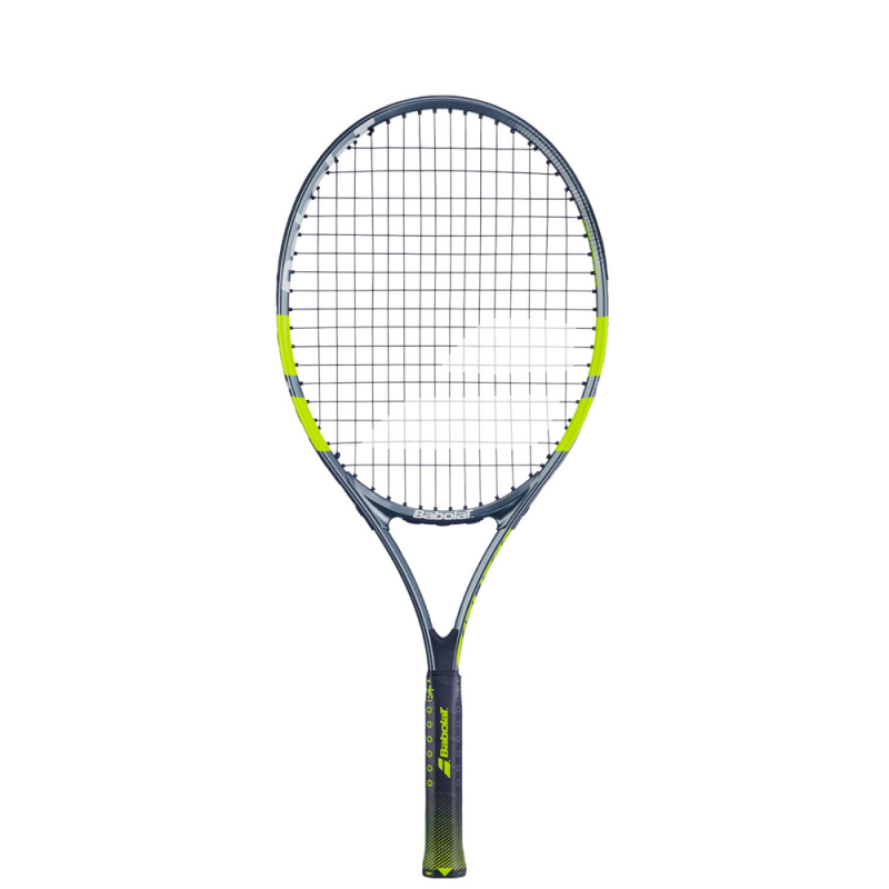 Ракетка б/т дет. BABOLAT Carlitos Jr 25 Gr00, 140524, для 8-10 лет, алюм, со струн, серо-салатовый