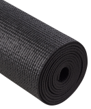 Коврик для йоги и фитнеса FM-101, PVC, 183x61x0.3 см, черный, Starfit ЦБ-00001684