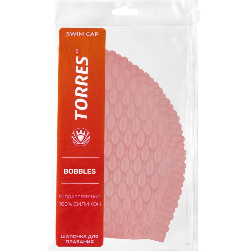 Шапочка для плавания TORRES Bobbles, SW-12204PK, розовый, силикон
