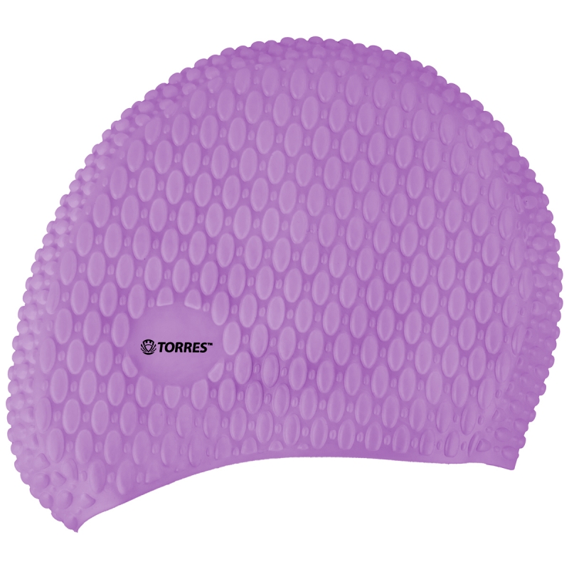 Шапочка для плавания TORRES Bobbles, SW-12204VL, сиреневый, силикон