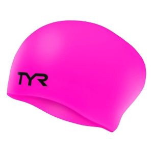 Шапочка для плавания TYR Long Hair Wrinkle-Free Silicone Cap, LCSL-693, розовый