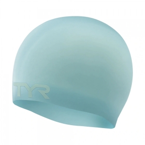 Шапочка для плавания TYR Wrinkle Free Silicone Cap, LCS-450, мятный