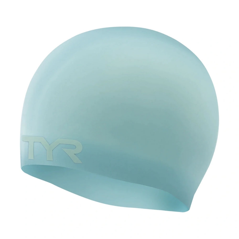 Шапочка для плавания TYR Wrinkle Free Silicone Cap, LCS-450, мятный