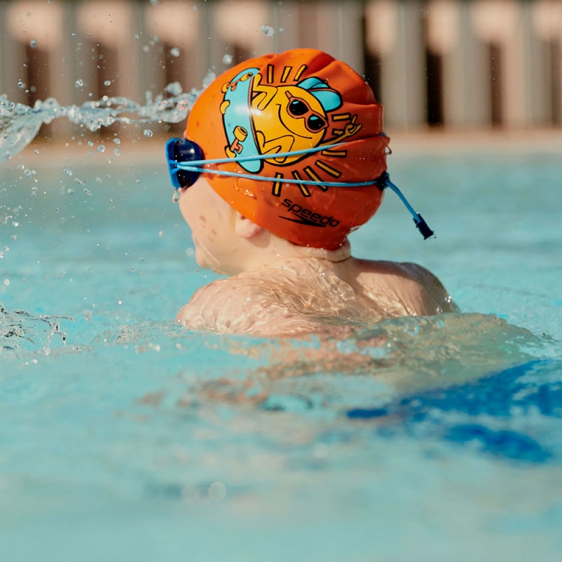 Шапочка для плавания детская SPEEDO Boom Silicone Cap Jr, 8-0838615955, силикон