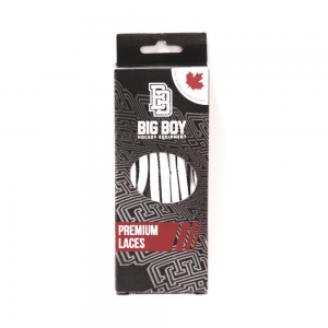 Шнурки для коньков BIG BOY Premium с пропиткой BB-LACES-PRM-244WT длина 244 см