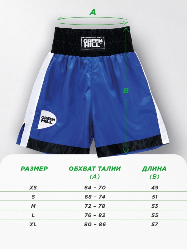 Боксерские шорты PIPER сине-черные Green Hill BSP-3775 XS