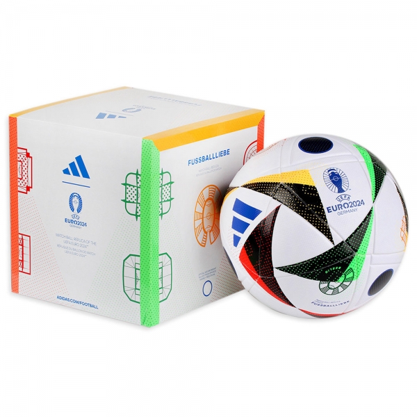 Мяч футбольный ADIDAS EURO 24 Fussballliebe LGE Box IN9369, размер 5, FIFA Quality