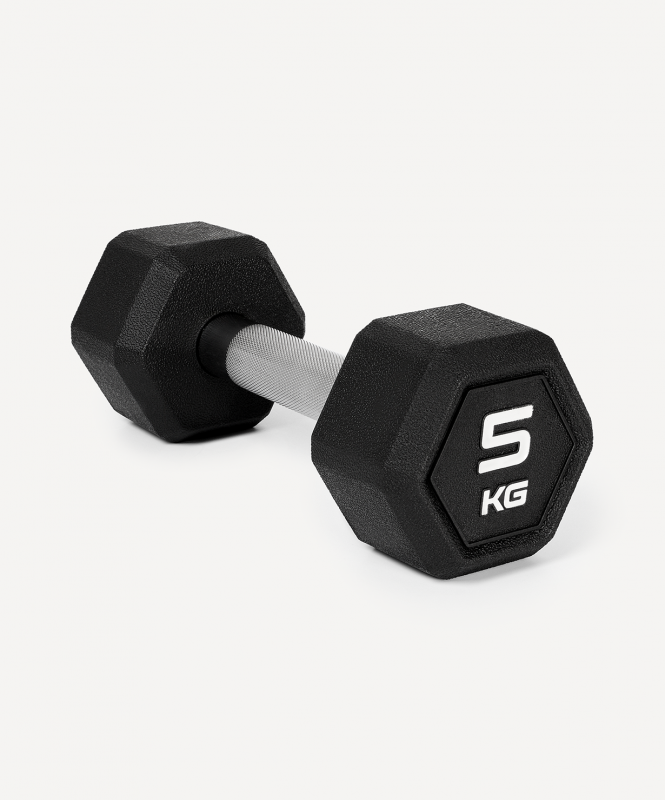 Гантель гексагональная DB-301PRO 5 кг, обрезиненная, черный, Starfit ЦБ-00003799