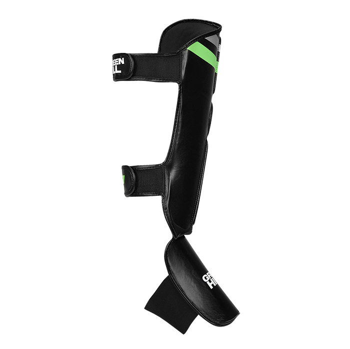 Защита голень-стопа TEK7 черно-зеленая Green Hill SIS-2107 L