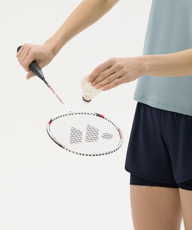 Набор для бадминтона WISH Steeltec 9, 2 ракетки, белый/красный ЦБ-00008283