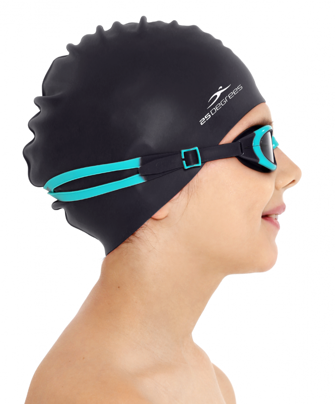 Шапочка для плавания Nuance Black, силикон, подростковый, 25Degrees УТ-00019509
