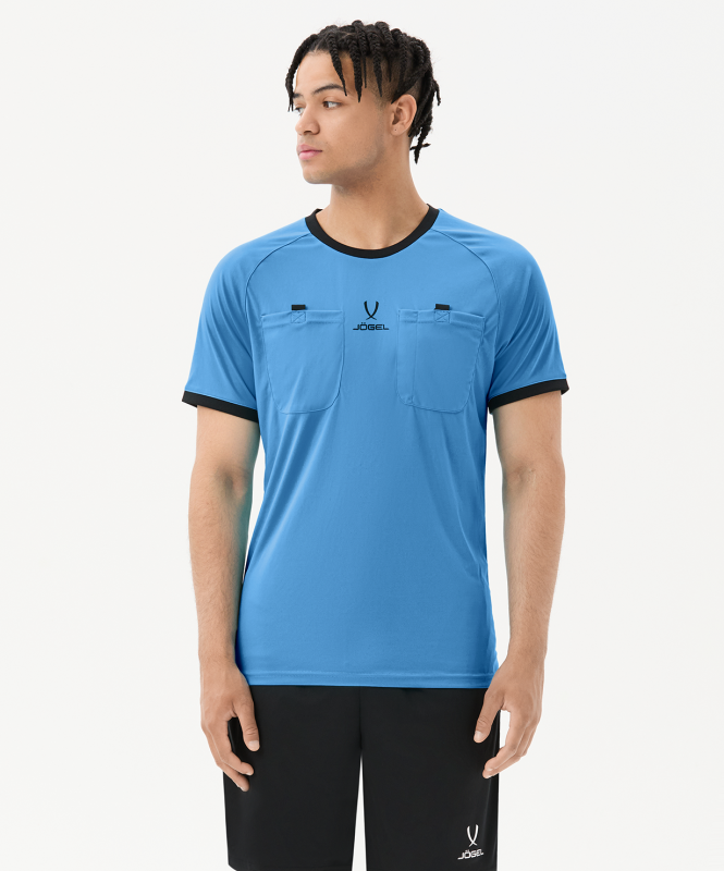 Футболка судейская JOGEL Referee tee, голубой, размер S ЦБ-00009015