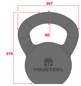 Гиря тренировочная 36 кг, чугун Yousteel