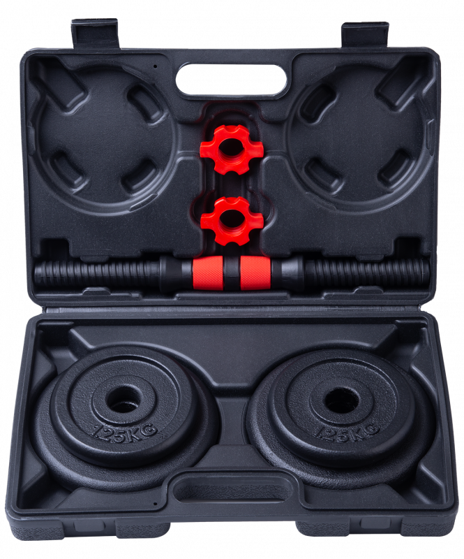 Гантель разборная в чемодане BASEFIT DB-705 чугун/пластик, 7.5 кг, 1 шт УТ-00019315