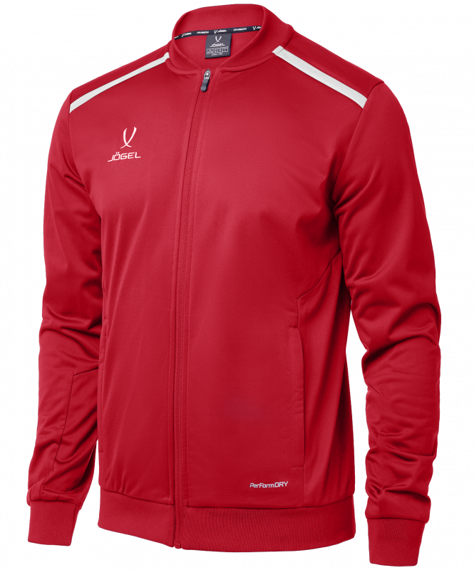 Олимпийка DIVISION PerFormDRY Pre-match Knit Jacket, красный, детский, размер XS, Jögel ЦБ-00002228