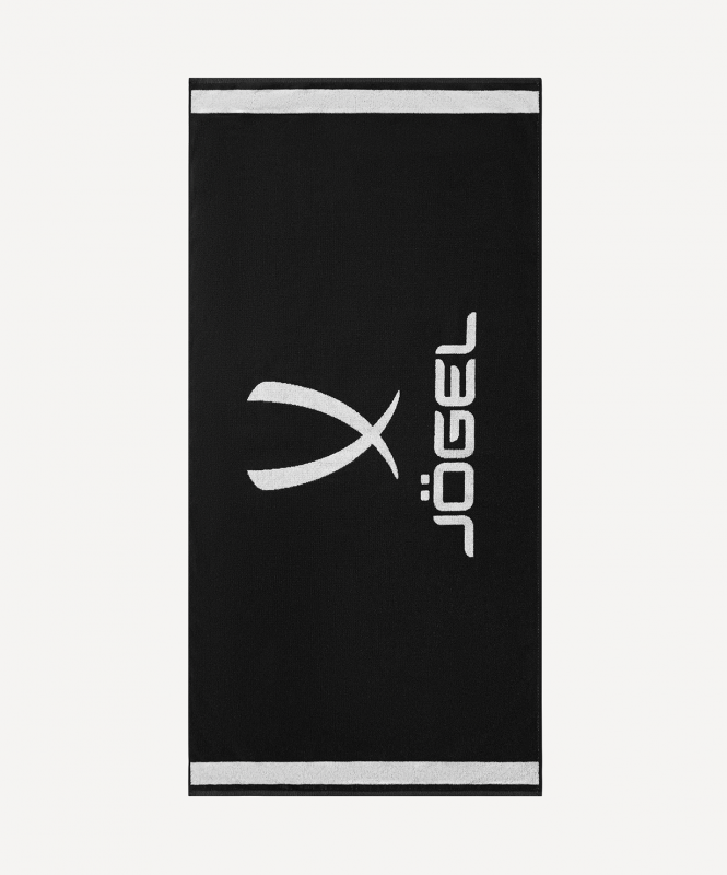 Полотенце спортивное ESSENTIAL Towel L, 70х140, черный/белый, Jögel ЦБ-00004144