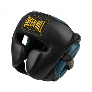 боксерский шлем AZTEC чёрный/синий Green Hill THBHMX-15 XL