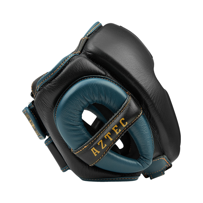 боксерский шлем AZTEC чёрный/синий Green Hill THBHMX-15 XL