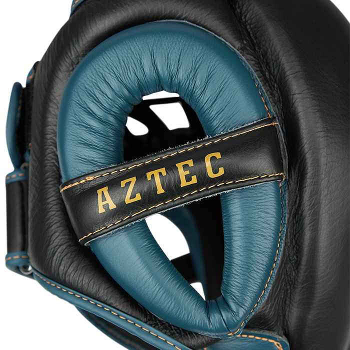 боксерский шлем AZTEC чёрный/синий Green Hill THBHMX-15 XL