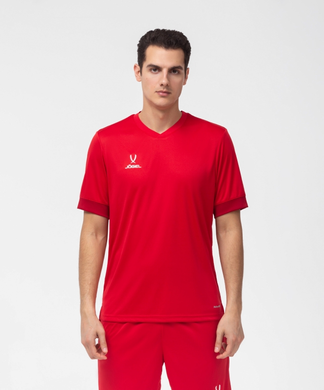 Футболка игровая DIVISION PerFormDRY Union Jersey, красный/ темно-красный/белый, Jögel