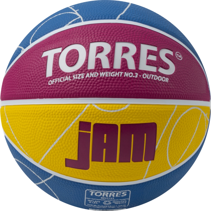 Мяч баскетбольный TORRES Jam B023123, размер 3