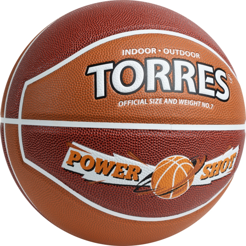 Мяч баскетбольный TORRES Power Shot B323187, размер 7