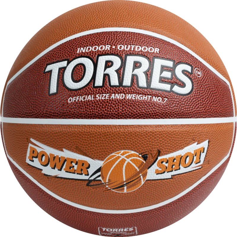 Мяч баскетбольный TORRES Power Shot B323187, размер 7