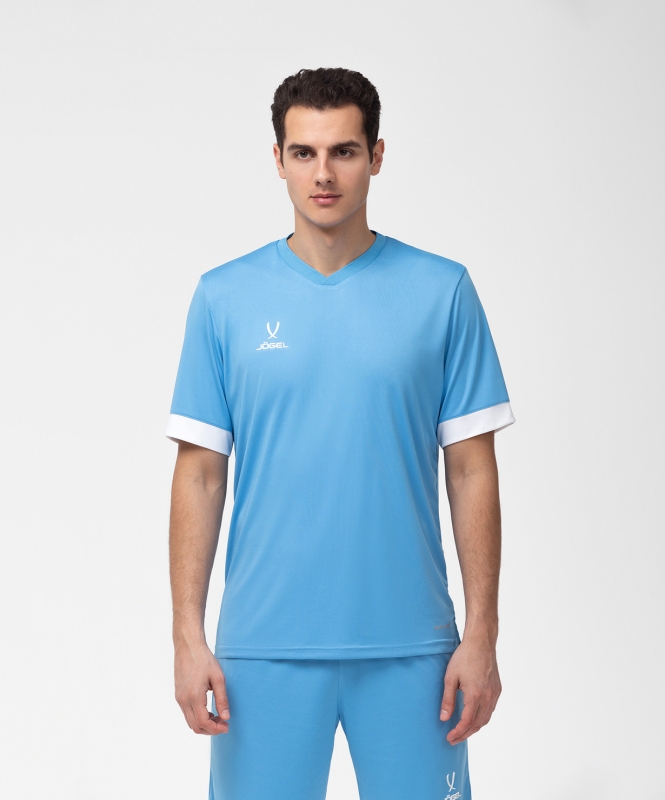 Футболка игровая DIVISION PerFormDRY Union Jersey, голубой/белый/белый, Jögel УТ-00020590