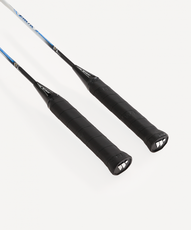 Набор для бадминтона WISH Steeltec 9, 2 ракетки, 2 волана, белый/синий ЦБ-00008284