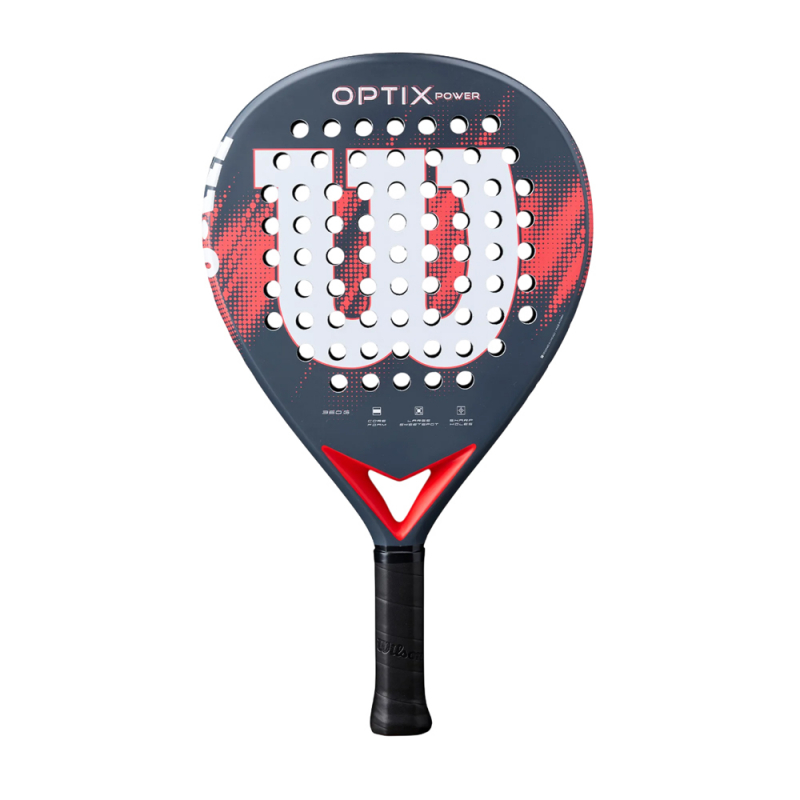 Ракетка для падела WILSON Optix V2 Power FRM RD, WR190811U2, для начин-х, стекловолокно, черно-красный