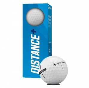 Мяч для гольфа TaylorMade Distance +, N7608601, 3 шт в упаковке, для игры на дальн.дист., белый