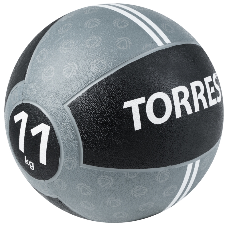 Медбол TORRES AL002311, 11кг, серо-чёрный