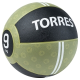 Медбол TORRES AL00239, 9кг, хаки-черный