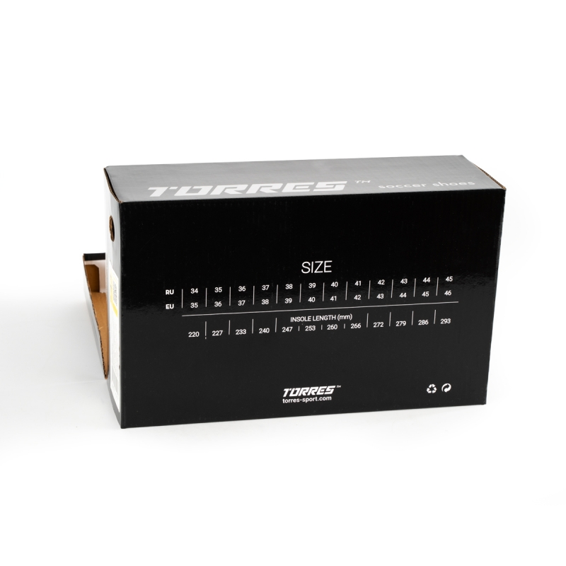 Бутсы футбольные (многошиповки) подростковые TORRES NEO-J, TS234239-018-34, размер 34, с носком, серый