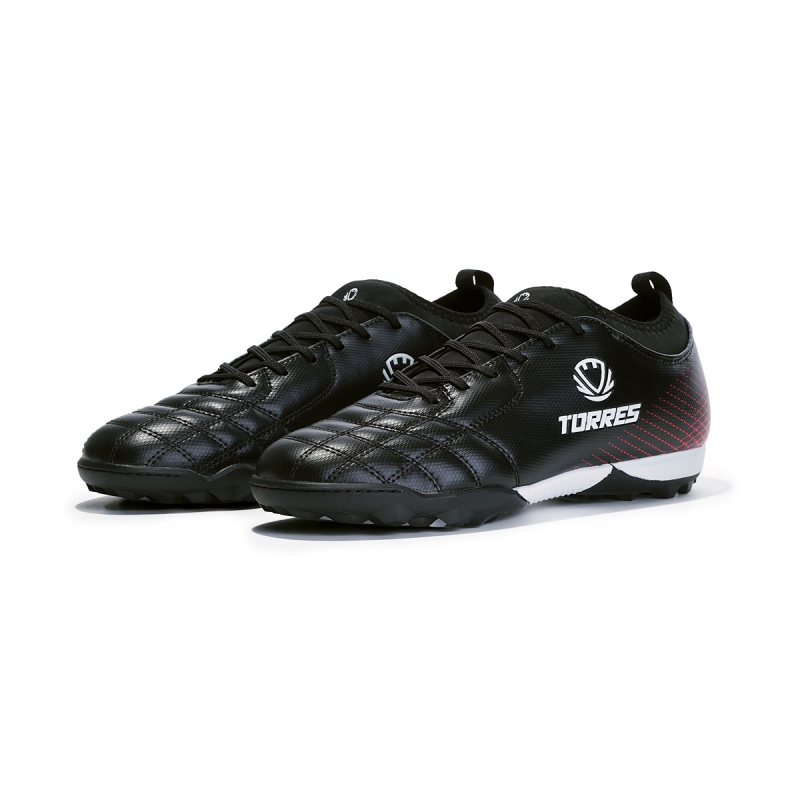 Бутсы футбольные (многошиповки) подростковые TORRES BOLA-J, TS2342310-124-34, размер 34, с носком, чёрный