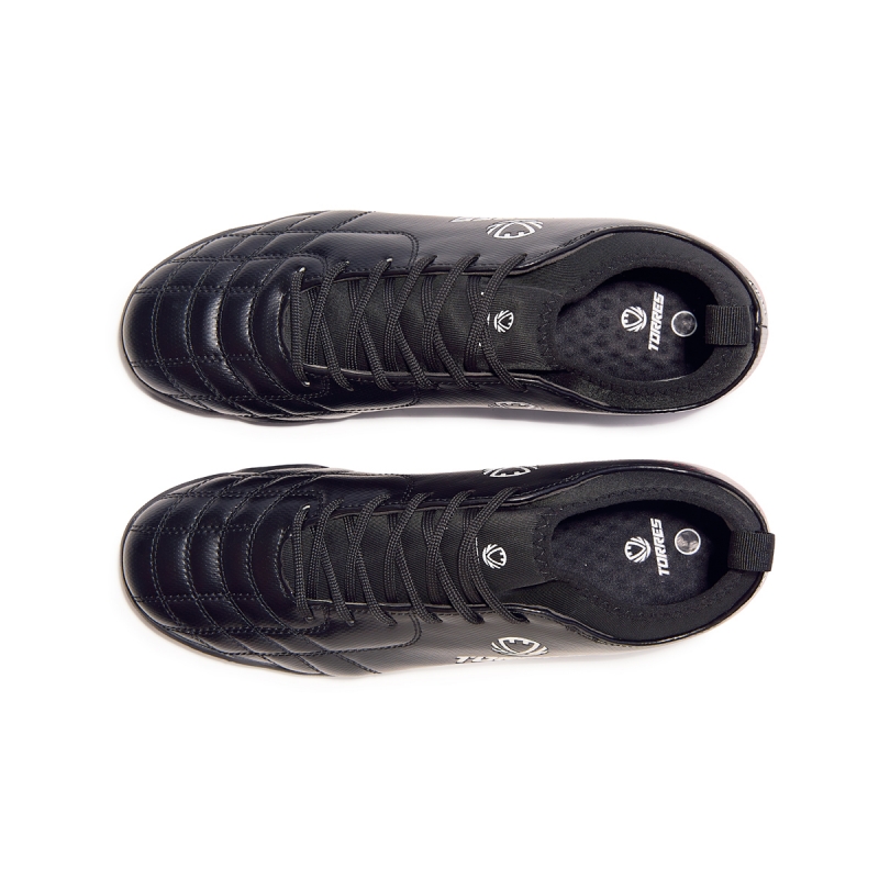 Бутсы футбольные (многошиповки) подростковые TORRES BOLA-J, TS2342310-124-35, размер 35, с носком, чёрный