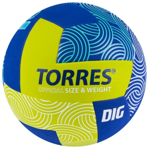 Мяч волейбольный TORRES DIG V22345, размер 5